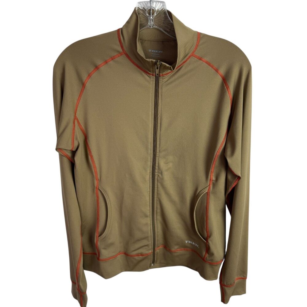 Trek Women's Active Cycling Jacket Size Medium Beige/Orange
